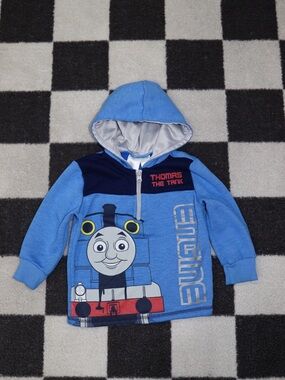 Thomas & Friends Light Blue Hooded Sweatshirt with Train Graphic